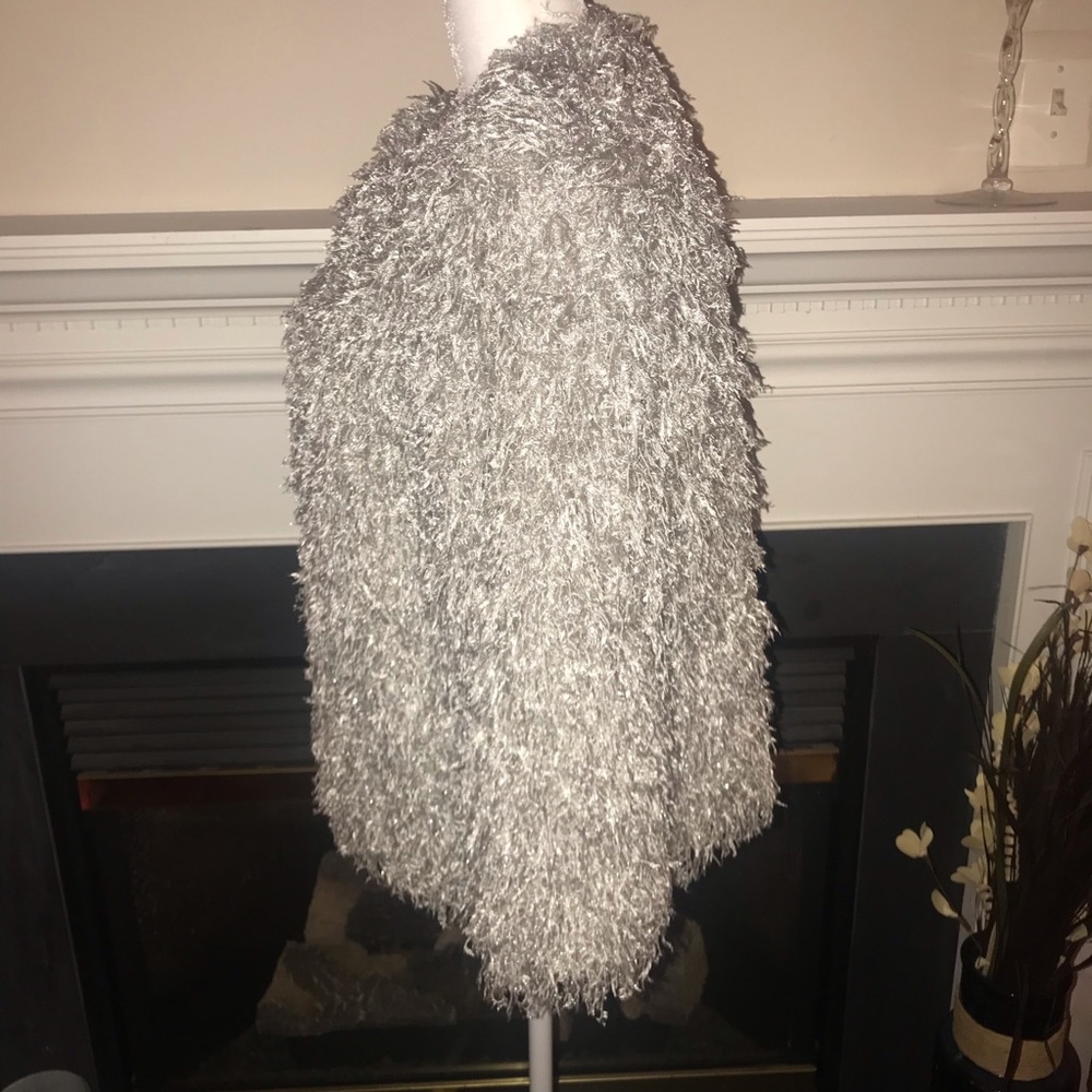 Zara Basic Collection Silver Shaggy Jacket - image 6